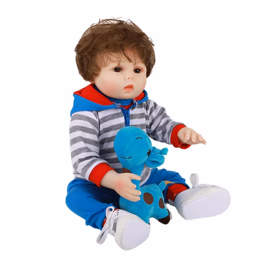 귀여운 부드러운 실리콘 다시 태어난 아기 인형 실물 같은 신생아 인형 수제 현실적인 비비 다시 태어난 인형 48cm