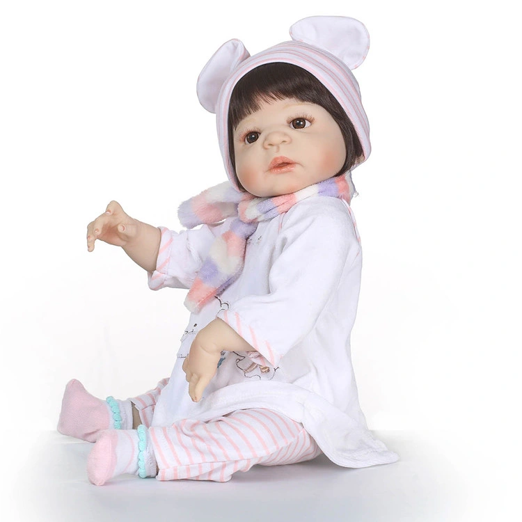 Dropshipping 55 Cm Silicone Soft Vinyl Baby Dolls Lifelike Princess Reborn Baby Boy Dolls Girl Kids Children′s Day Gifts
