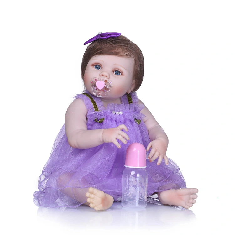 Baby Dolls Reborn Realistic 55 Cm New Handmade Soft Vinyl Silicone Body Princess Girl Doll for Children′s Day Gift