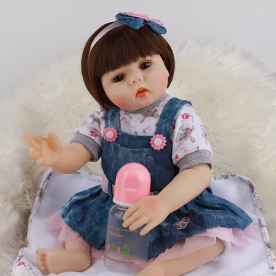 48cm 다시 태어난 아기 인형 장난감 전신 부드러운 실리콘 비비 인형 소녀 장난감 방수 다시 태어난 장난감 어린이 선물 용품